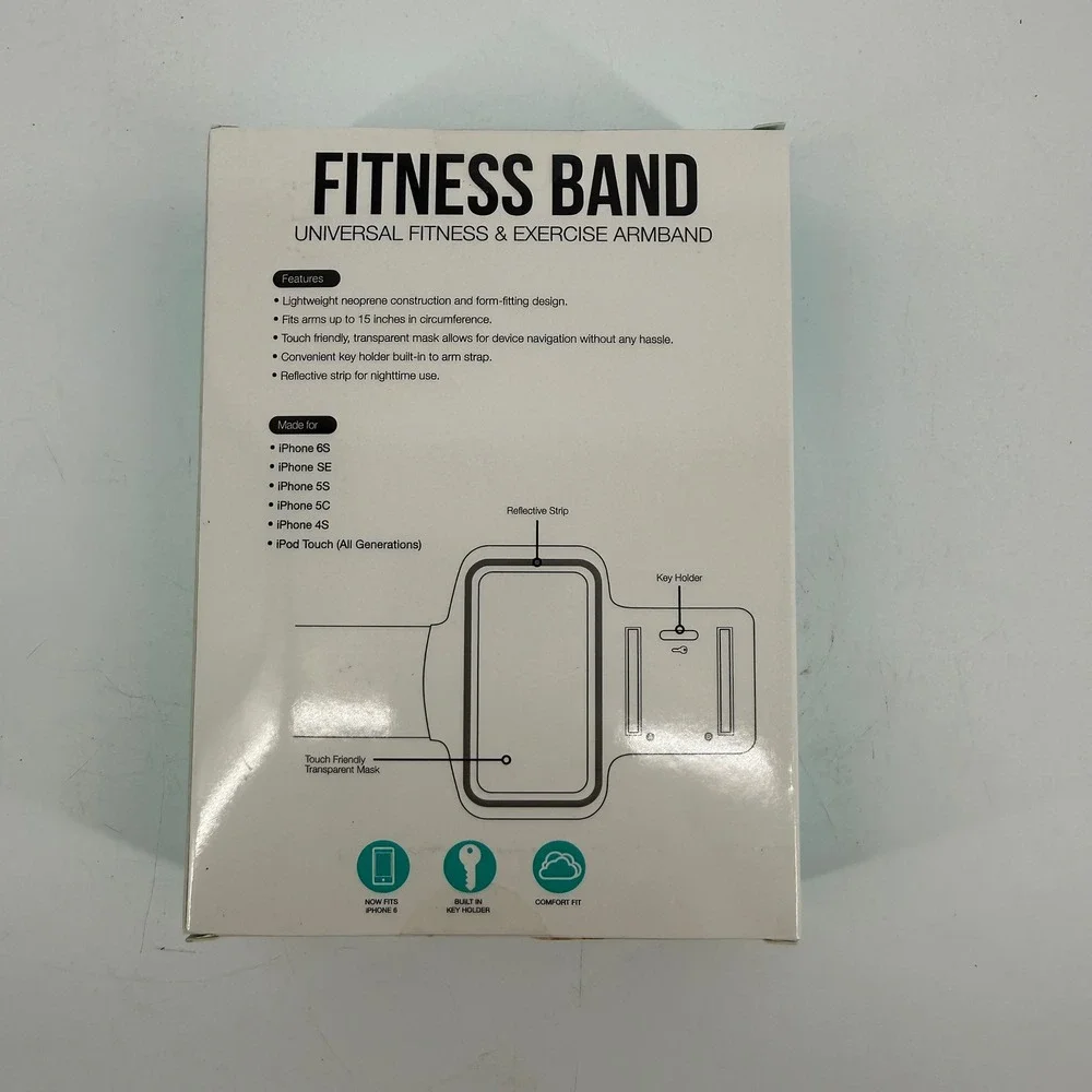 GEMS+ Universal Fitness Exercise Armband Teal iPhone 6 6S SE 5S 5C 4S iPod Touch